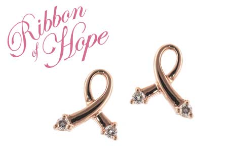 G000-17961: PINK GOLD EARRINGS .07 TW