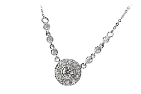 G005-62461: NECKLACE .17 BR .33 TW