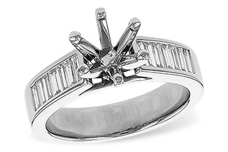 E274-64334: LDS SEMI DIA RG .50 TW BAGUETTES