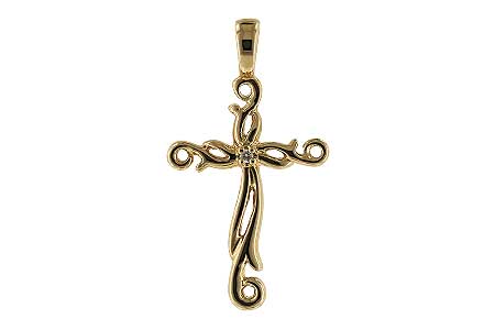 F006-49770: CROSS PENDANT .01 BR