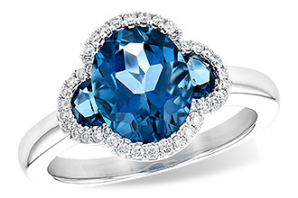 K190-15242: LDS RG 3.04 TW LONDON BLUE TOPAZ 3.20 TGW